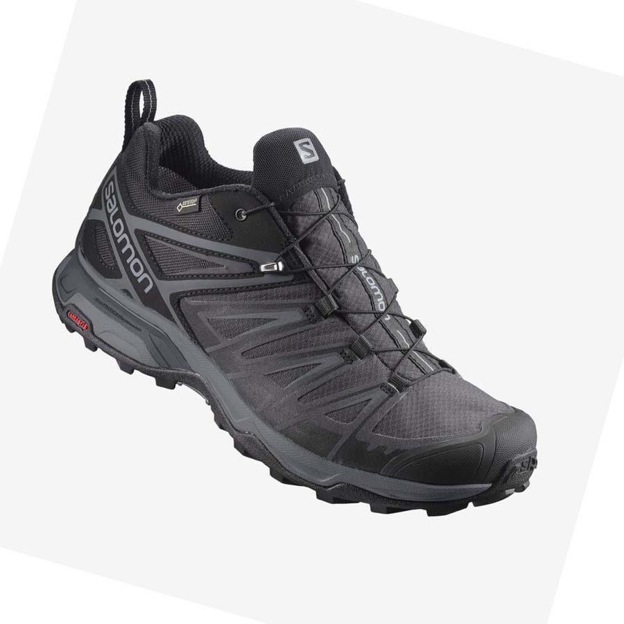 Tenis Senderismo Salomon X ULTRA 3 WIDE GORE-TEX Hombre Negros | MX 3579HAP